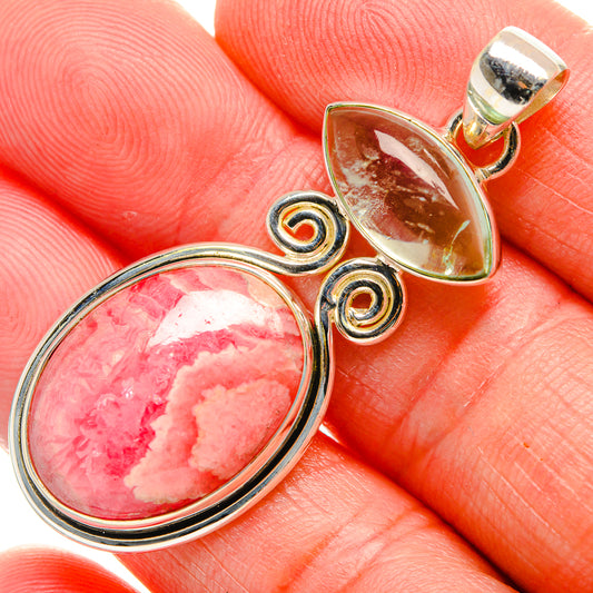 Rhodochrosite Pendants handcrafted by Ana Silver Co - PD33653