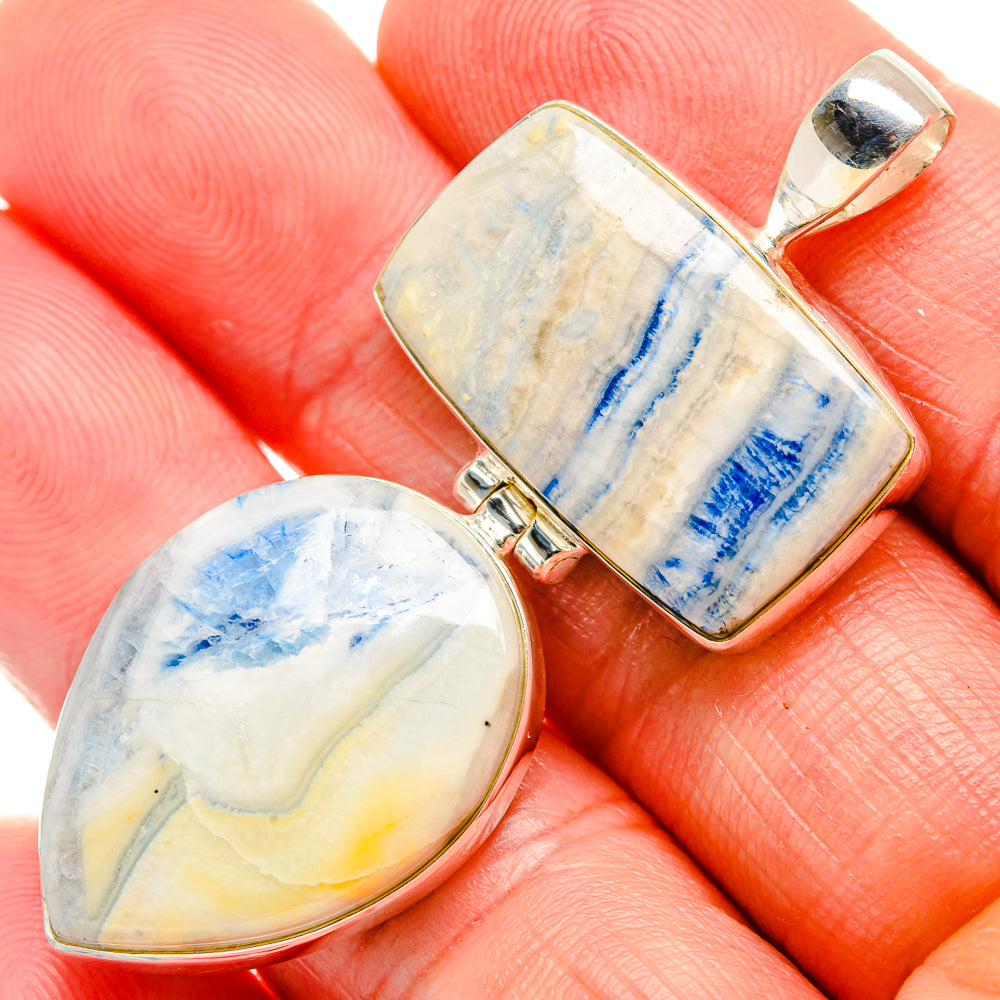 Blue Scheelite Pendants handcrafted by Ana Silver Co - PD33657