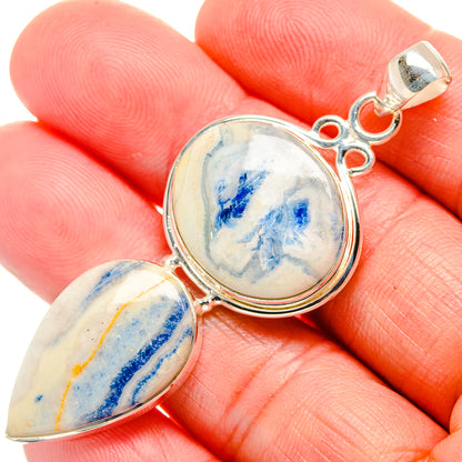 Blue Scheelite Pendants handcrafted by Ana Silver Co - PD33659