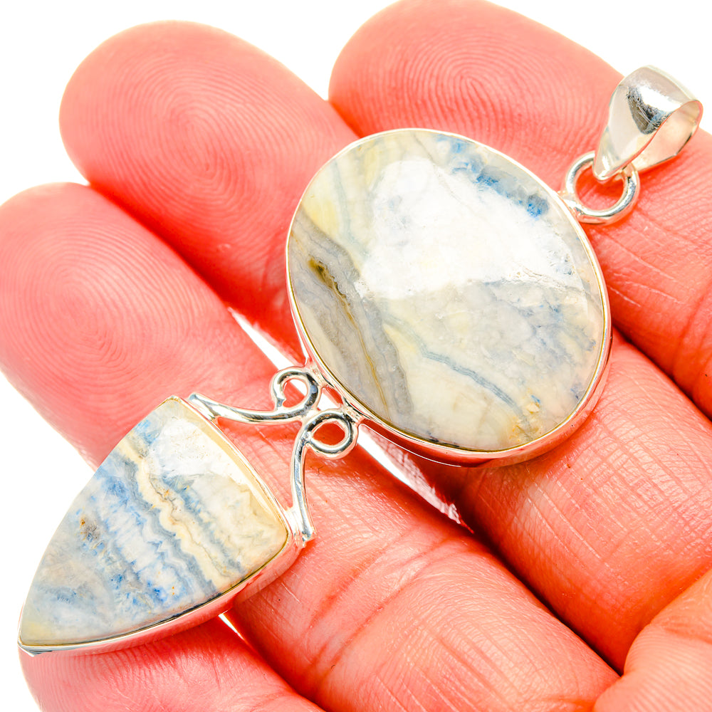 Blue Scheelite Pendants handcrafted by Ana Silver Co - PD33660