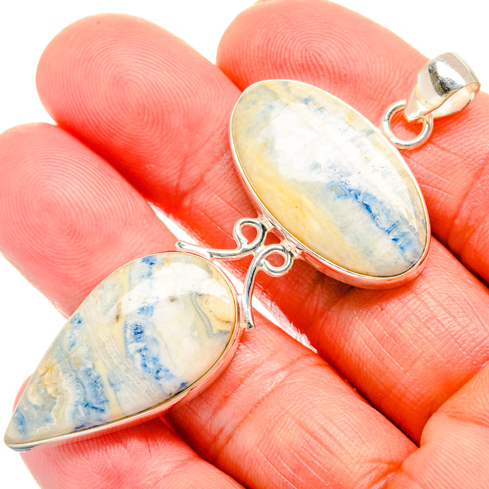 Blue Scheelite Pendants handcrafted by Ana Silver Co - PD33661