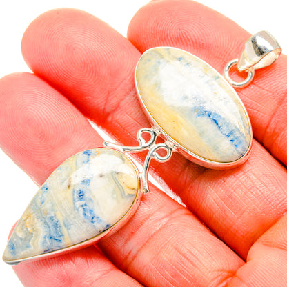 Blue Scheelite Pendants handcrafted by Ana Silver Co - PD33661