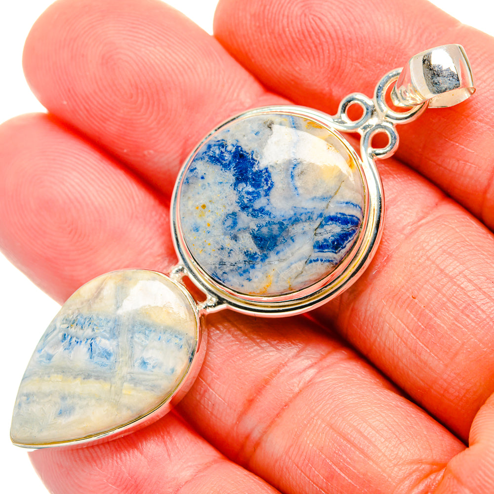 Blue Scheelite Pendants handcrafted by Ana Silver Co - PD33663