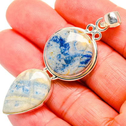 Blue Scheelite Pendants handcrafted by Ana Silver Co - PD33663