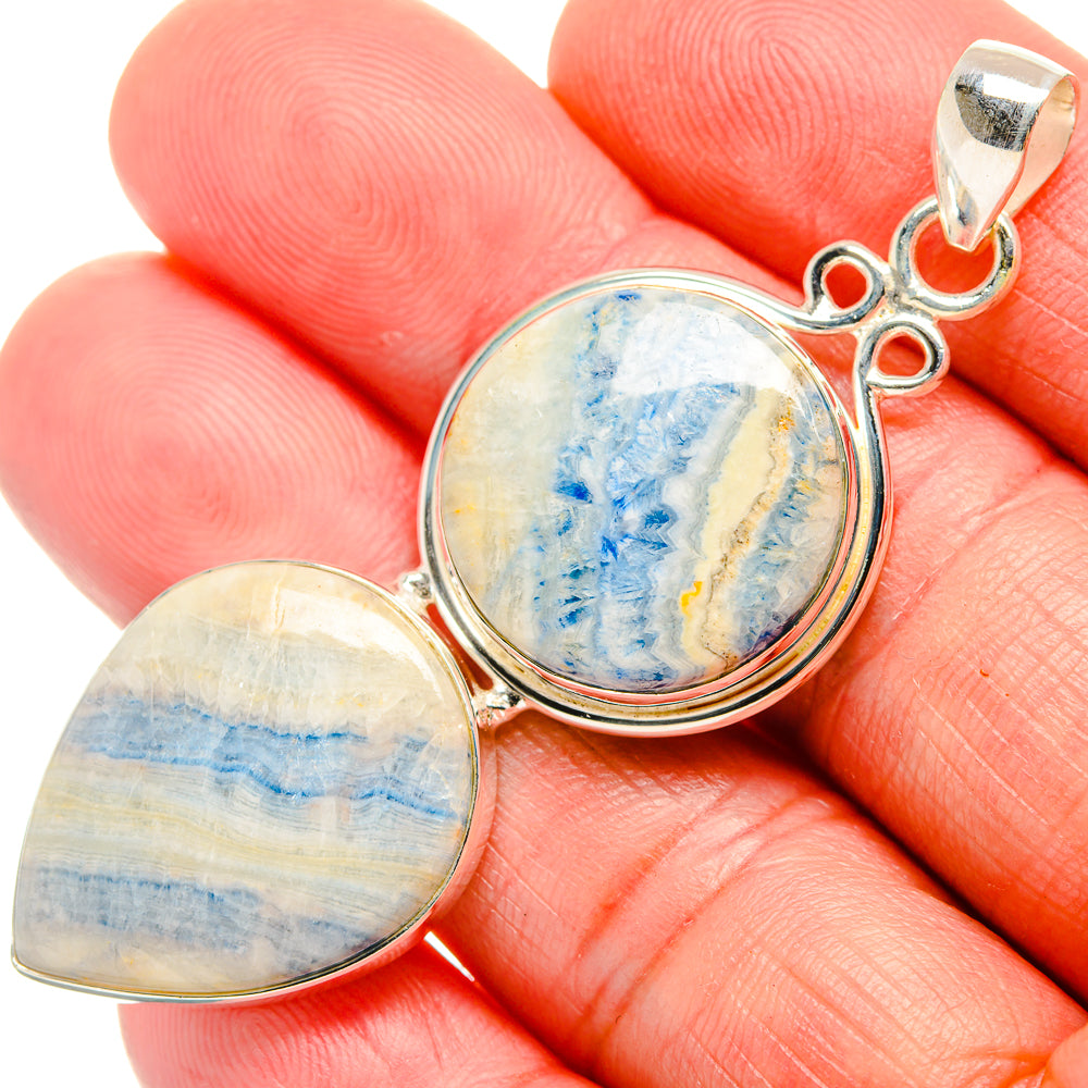 Blue Scheelite Pendants handcrafted by Ana Silver Co - PD33664