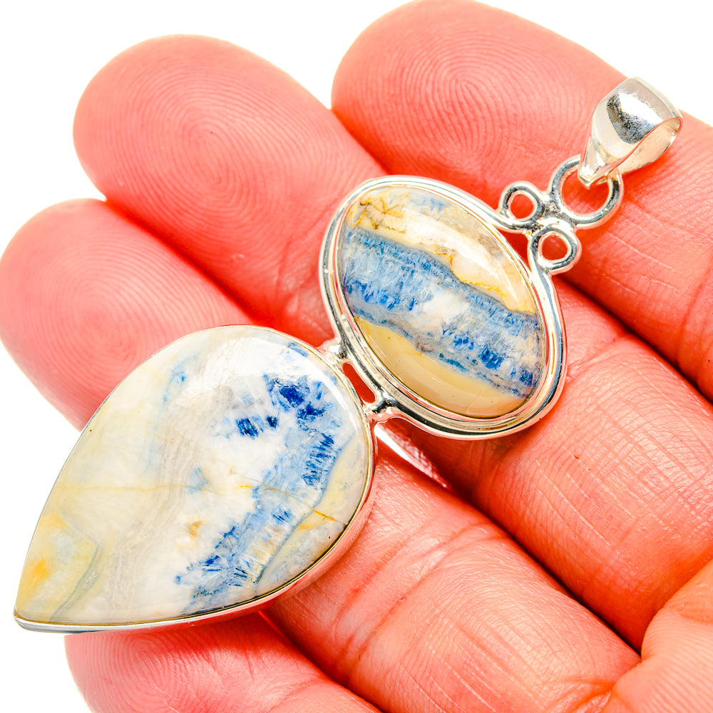 Blue Scheelite Pendants handcrafted by Ana Silver Co - PD33667