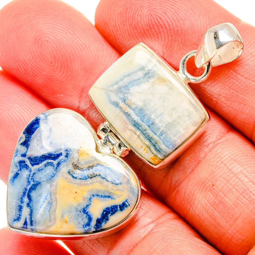 Blue Scheelite Pendants handcrafted by Ana Silver Co - PD33668