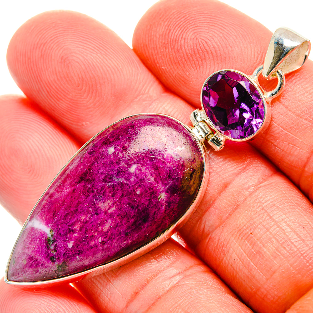 Russian Eudialyte Pendants handcrafted by Ana Silver Co - PD33671