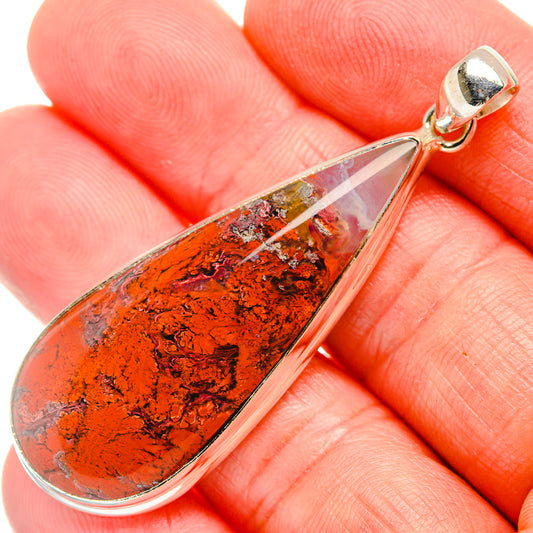 Indonesian Plume Agate Pendants handcrafted by Ana Silver Co - PD33672