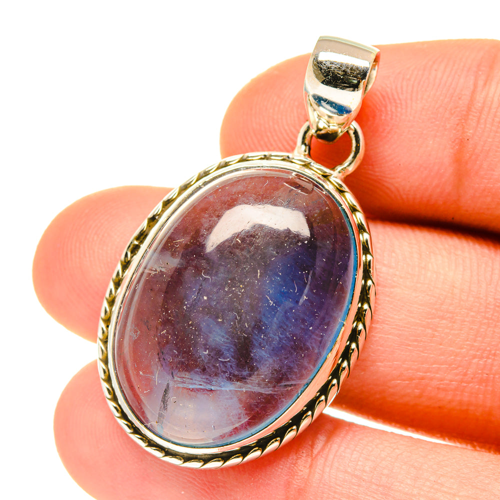 Blue Fluorite Pendants handcrafted by Ana Silver Co - PD3368