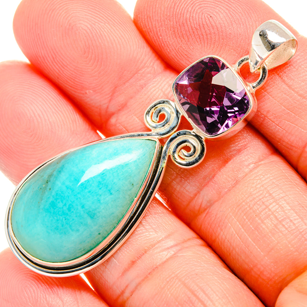 Amazonite Pendants handcrafted by Ana Silver Co - PD33680