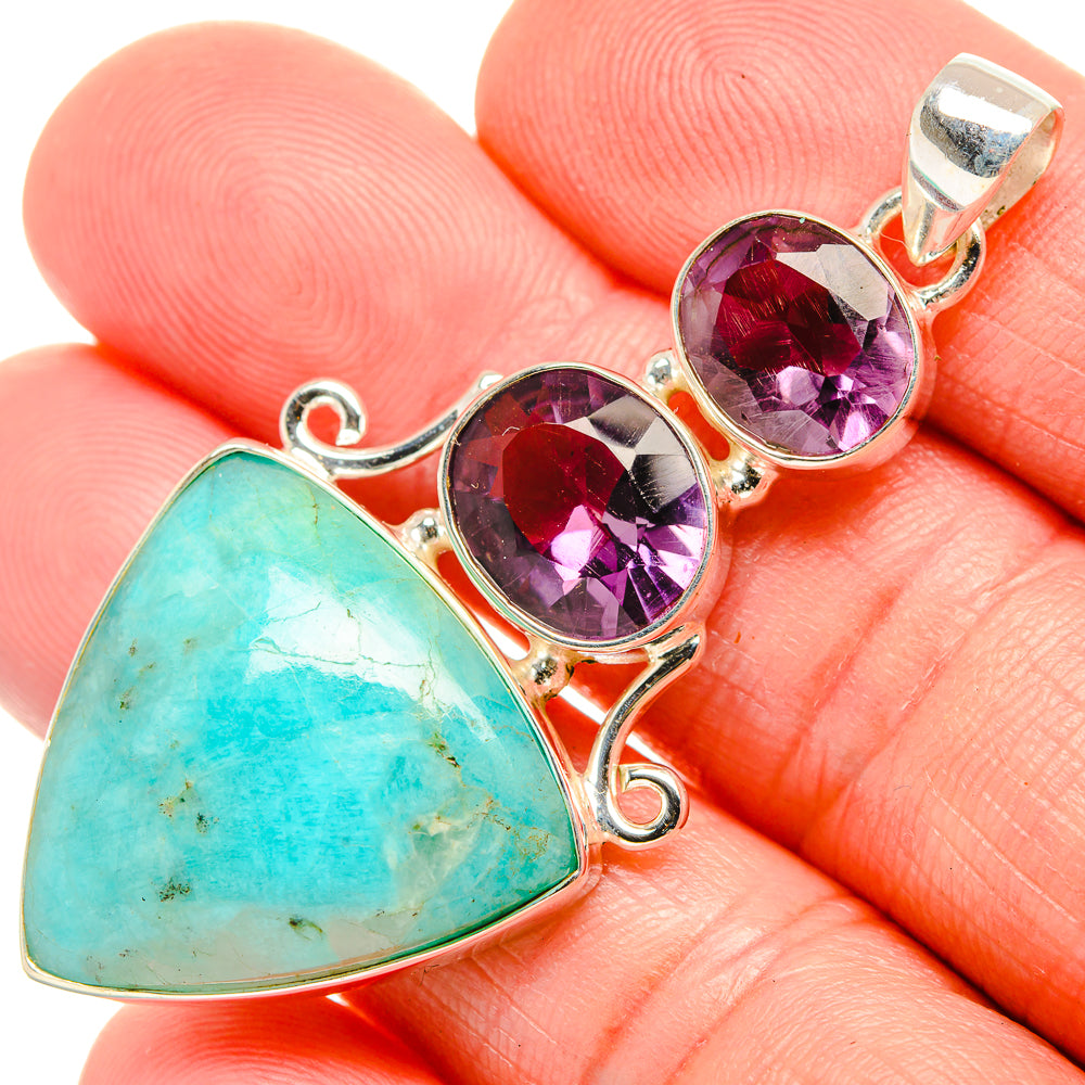 Amazonite Pendants handcrafted by Ana Silver Co - PD33681