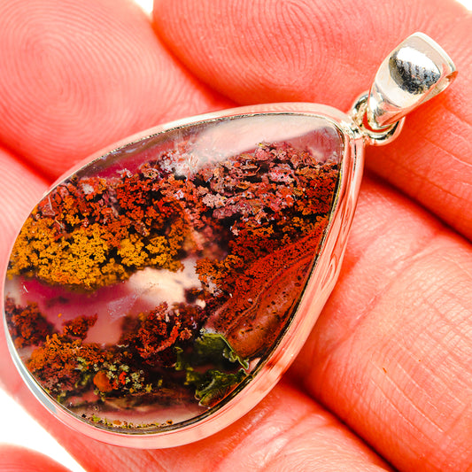 Indonesian Plume Agate Pendants handcrafted by Ana Silver Co - PD33685