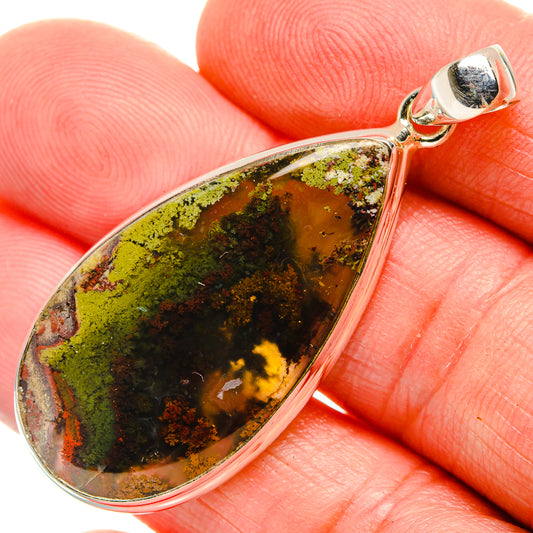 Indonesian Plume Agate Pendants handcrafted by Ana Silver Co - PD33689