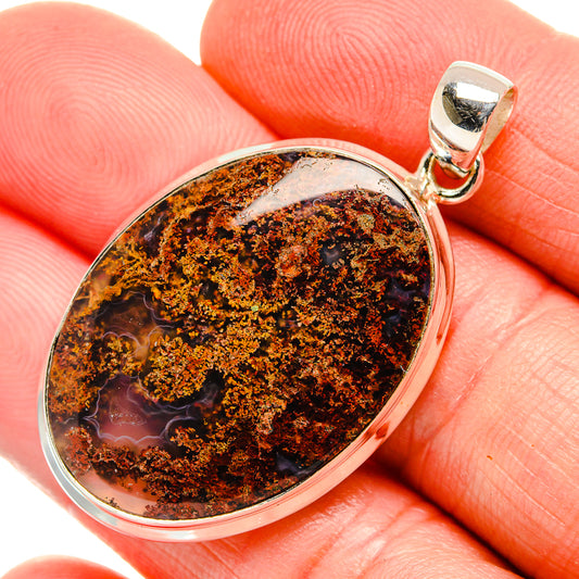 Indonesian Plume Agate Pendants handcrafted by Ana Silver Co - PD33690