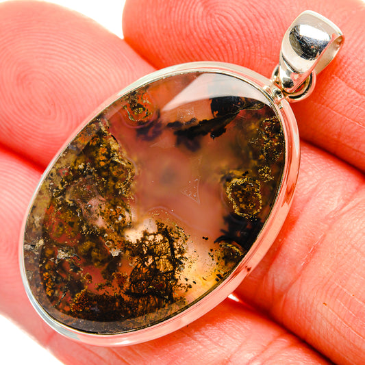 Indonesian Plume Agate Pendants handcrafted by Ana Silver Co - PD33691