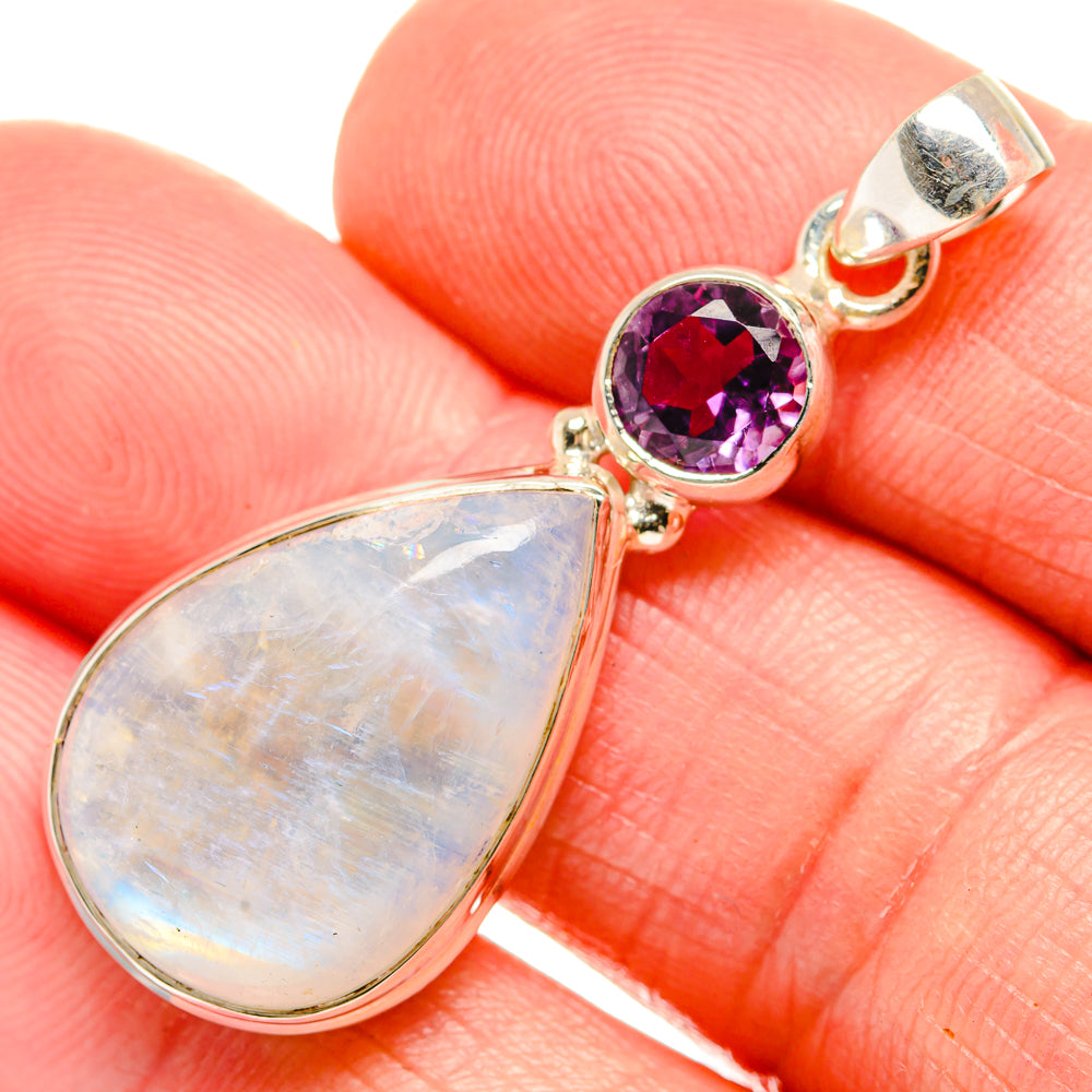 Rainbow Moonstone Pendants handcrafted by Ana Silver Co - PD33705