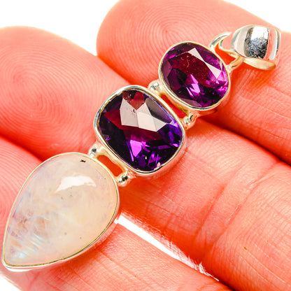 Rainbow Moonstone Pendants handcrafted by Ana Silver Co - PD33711