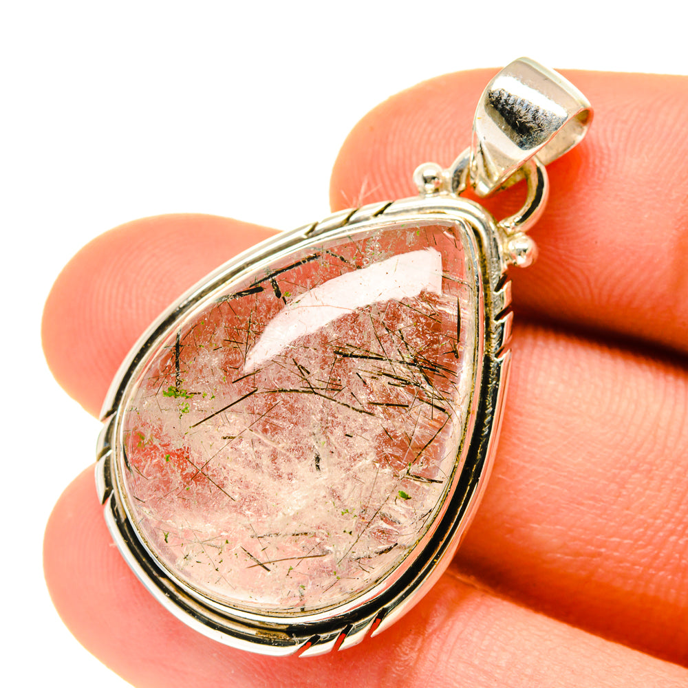 Tourmalinated Quartz Pendants handcrafted by Ana Silver Co - PD3372