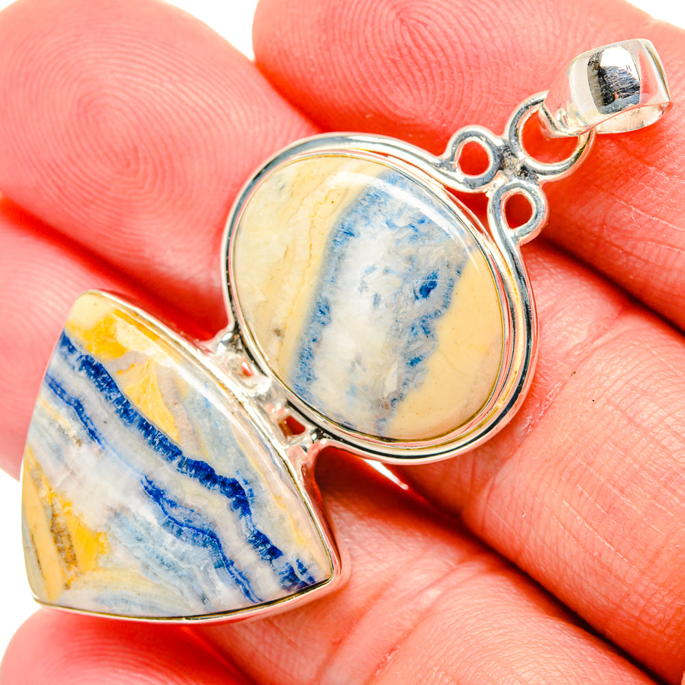 Blue Scheelite Pendants handcrafted by Ana Silver Co - PD33739