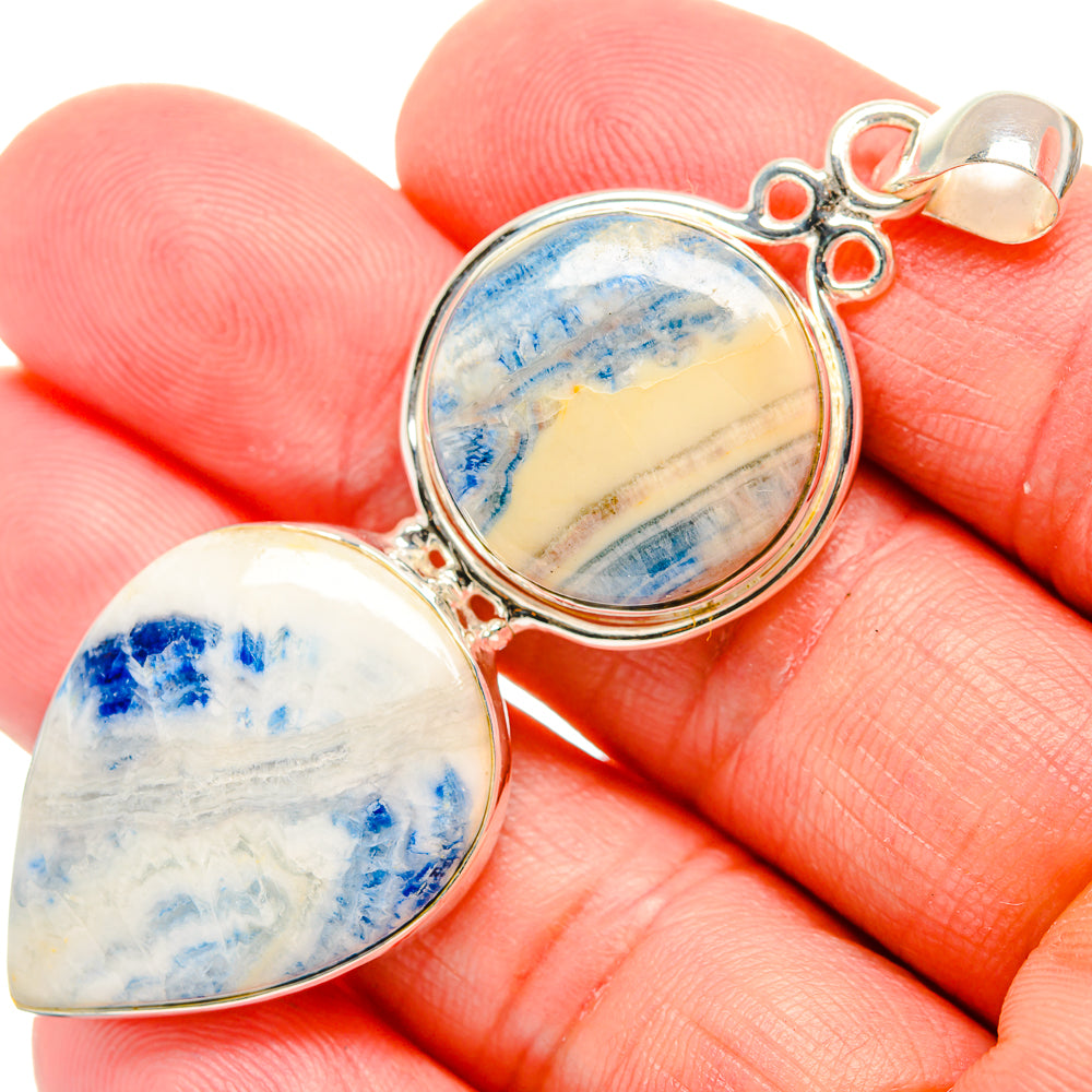 Blue Scheelite Pendants handcrafted by Ana Silver Co - PD33747