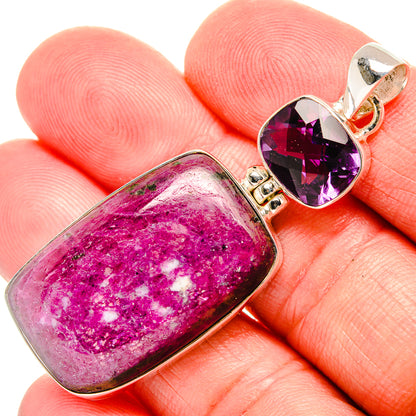 Russian Eudialyte Pendants handcrafted by Ana Silver Co - PD33748