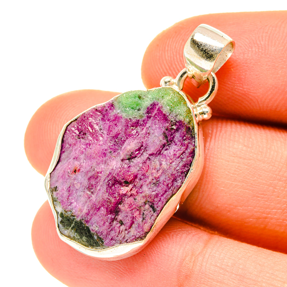Ruby Zoisite Pendants handcrafted by Ana Silver Co - PD3375