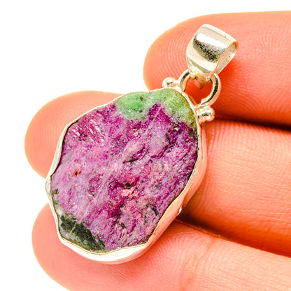 Ruby Zoisite Pendants handcrafted by Ana Silver Co - PD3375