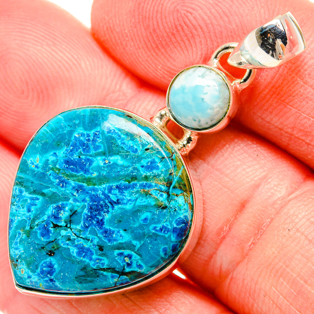 Chrysocolla Pendants handcrafted by Ana Silver Co - PD33756