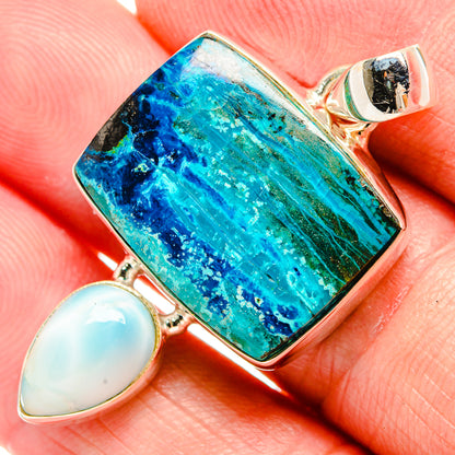 Chrysocolla Pendants handcrafted by Ana Silver Co - PD33763
