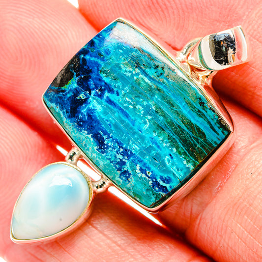 Chrysocolla Pendants handcrafted by Ana Silver Co - PD33763