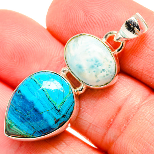 Chrysocolla Pendants handcrafted by Ana Silver Co - PD33772