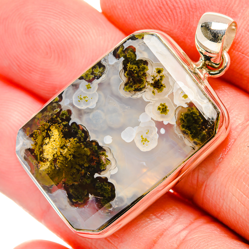 Indonesian Plume Agate Pendants handcrafted by Ana Silver Co - PD33785