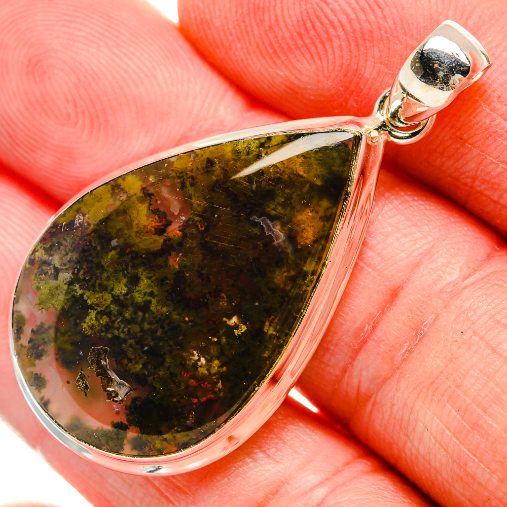 Indonesian Plume Agate Pendants handcrafted by Ana Silver Co - PD33787