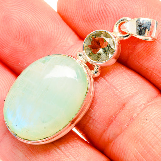 Green Moonstone Pendants handcrafted by Ana Silver Co - PD33796