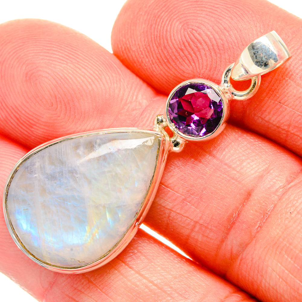 Rainbow Moonstone Pendants handcrafted by Ana Silver Co - PD33800