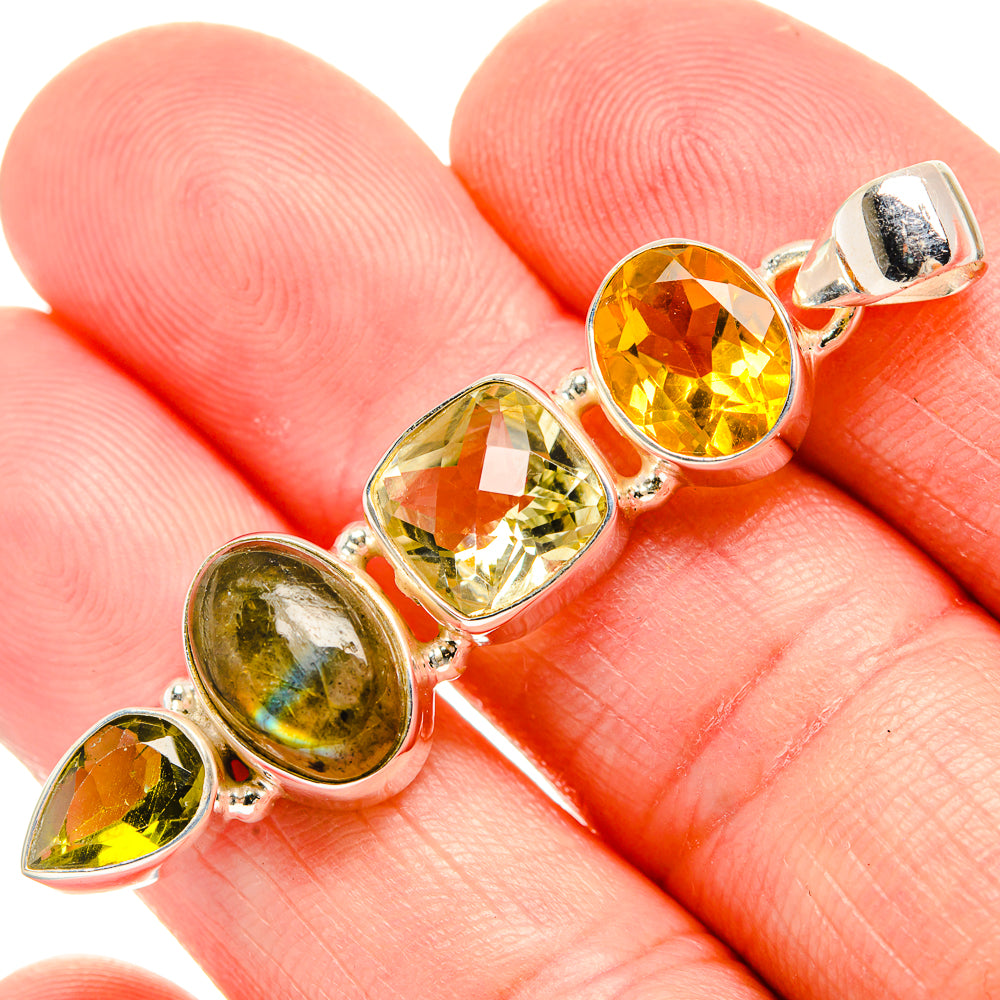 Green Tourmaline Pendants handcrafted by Ana Silver Co - PD33803
