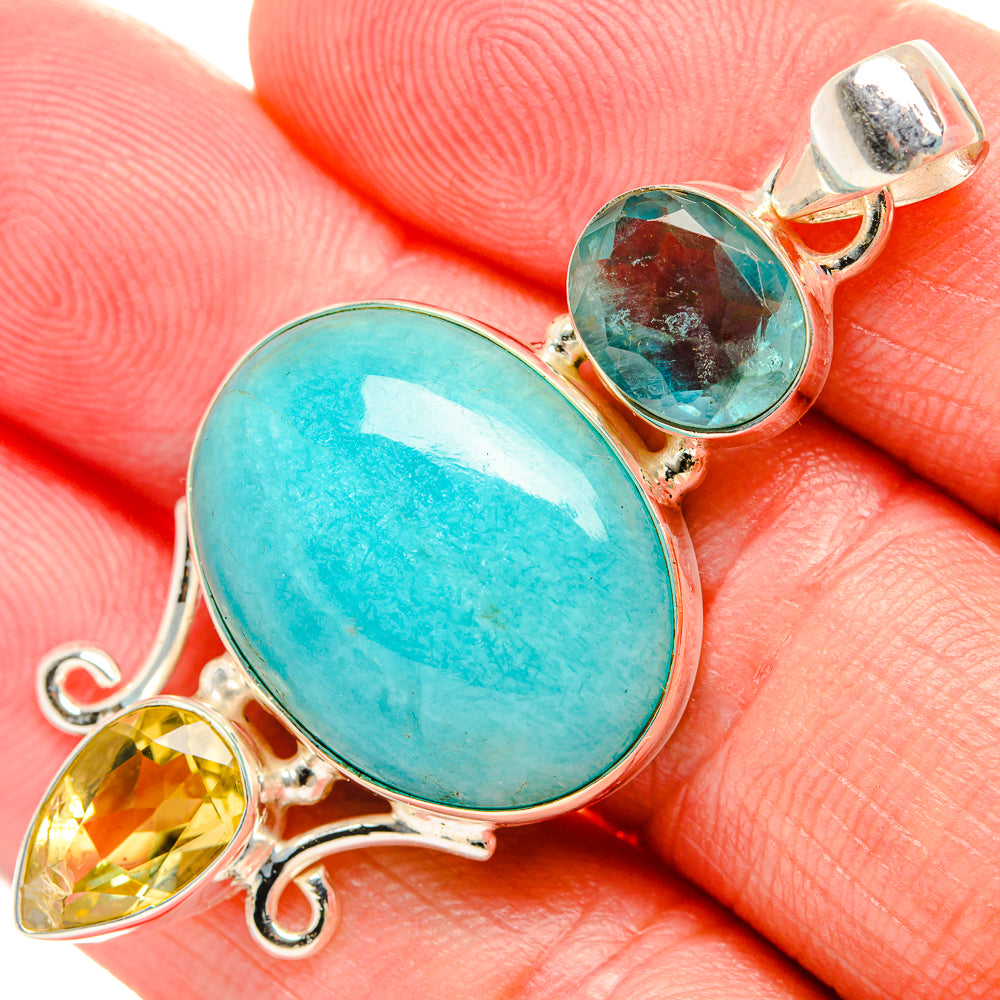 Amazonite Pendants handcrafted by Ana Silver Co - PD33816