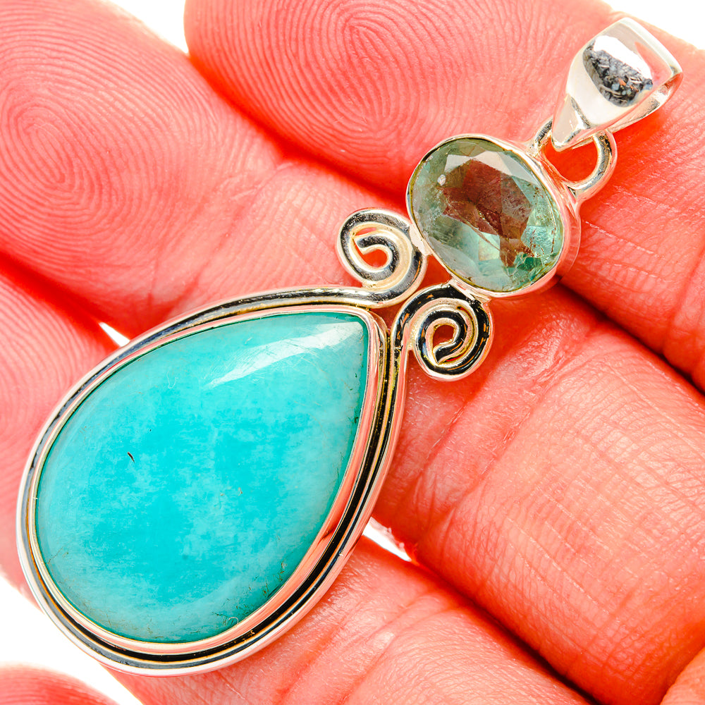 Amazonite Pendants handcrafted by Ana Silver Co - PD33817