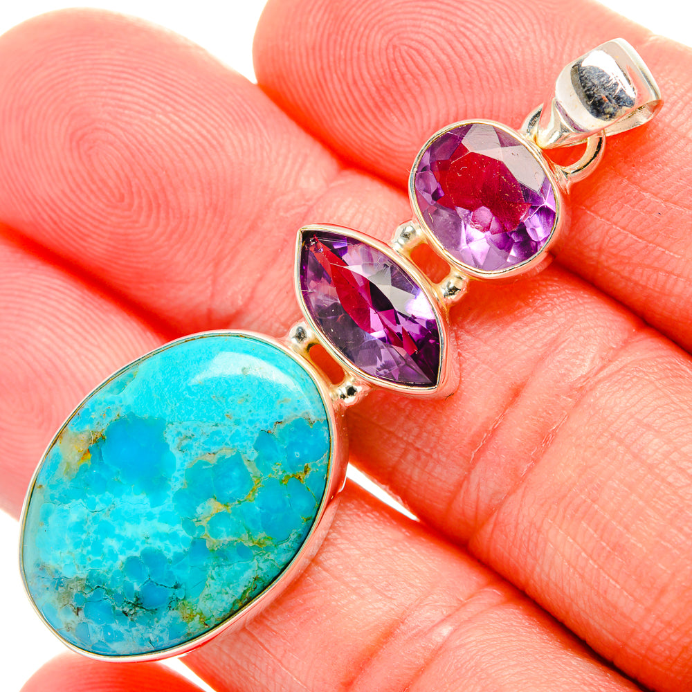 Chrysocolla Pendants handcrafted by Ana Silver Co - PD33827