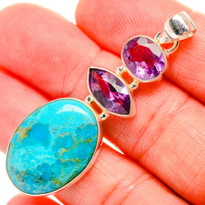 Chrysocolla Pendants handcrafted by Ana Silver Co - PD33827