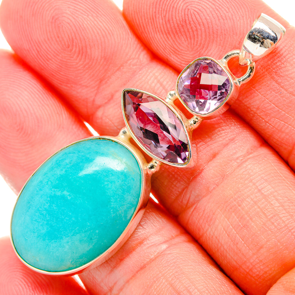 Amazonite Pendants handcrafted by Ana Silver Co - PD33829