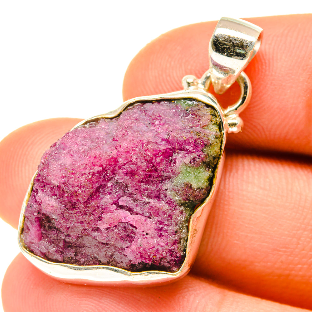 Ruby Zoisite Pendants handcrafted by Ana Silver Co - PD3382