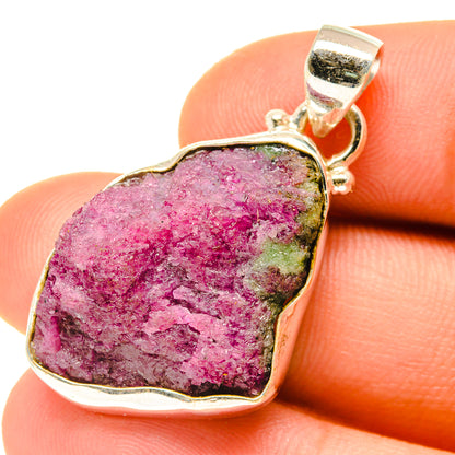 Ruby Zoisite Pendants handcrafted by Ana Silver Co - PD3382