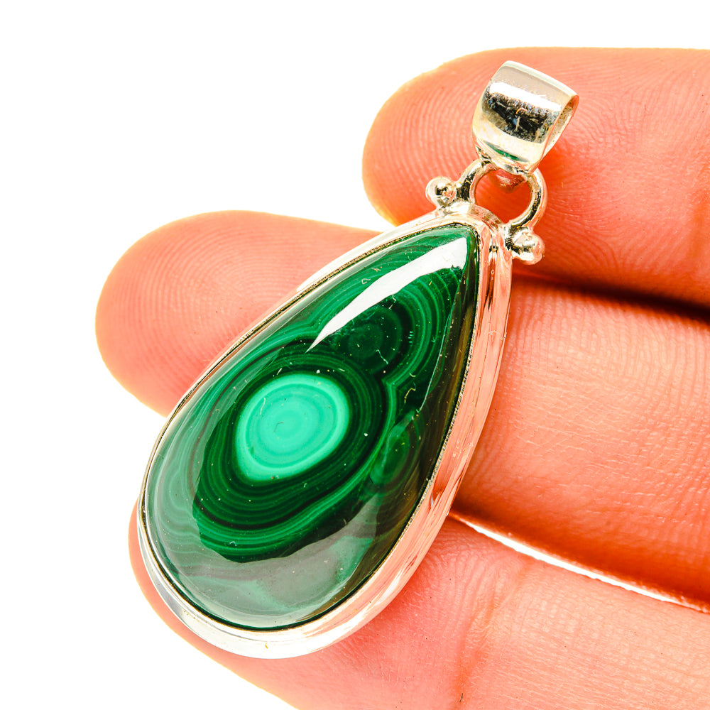 Malachite Pendants handcrafted by Ana Silver Co - PD3384