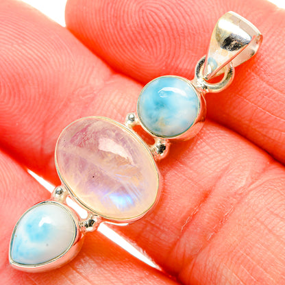 Rainbow Moonstone Pendants handcrafted by Ana Silver Co - PD33852