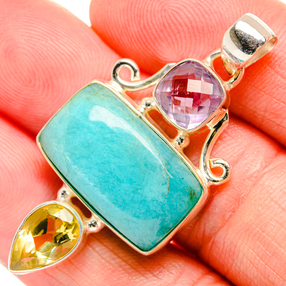 Amazonite Pendants handcrafted by Ana Silver Co - PD33854