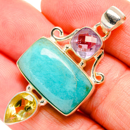 Amazonite Pendants handcrafted by Ana Silver Co - PD33854