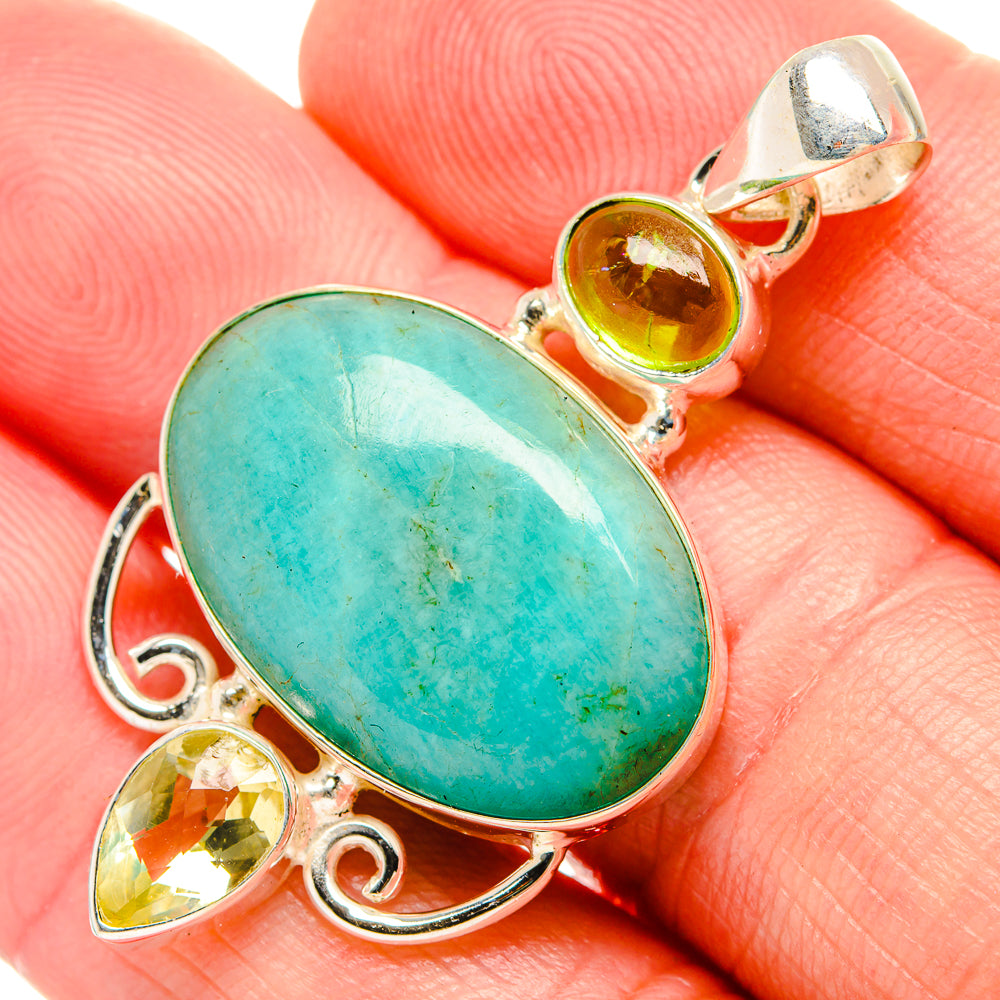Amazonite Pendants handcrafted by Ana Silver Co - PD33860