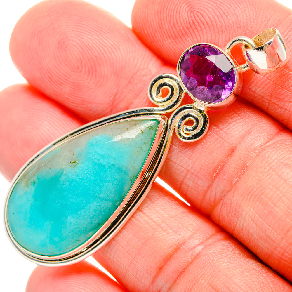 Amazonite Pendants handcrafted by Ana Silver Co - PD33867